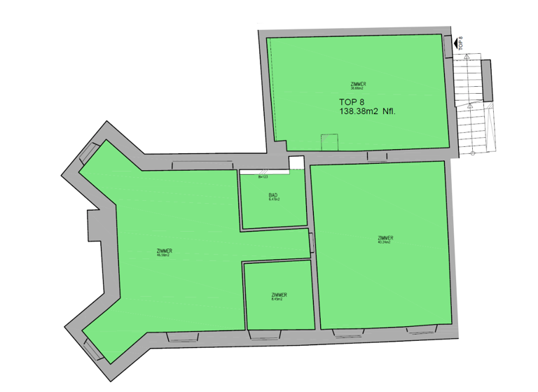 Wohnung zur Miete 1.781 € 4 Zimmer 138,4 m² 2. Geschoss Bad Aussee 8990