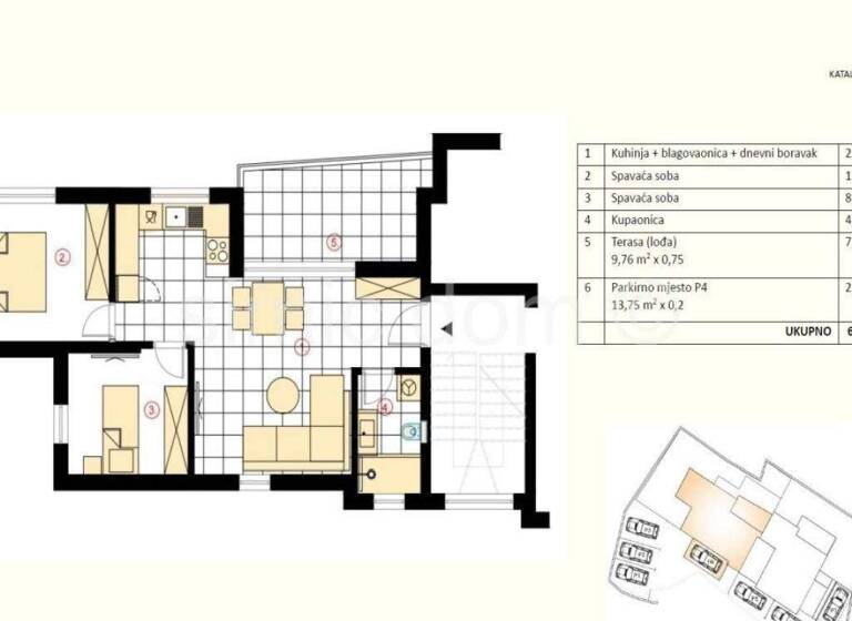 Wohnung zum Kauf 280.000 € 2 Zimmer 64 m² 1. Geschoss Murter-Kornati