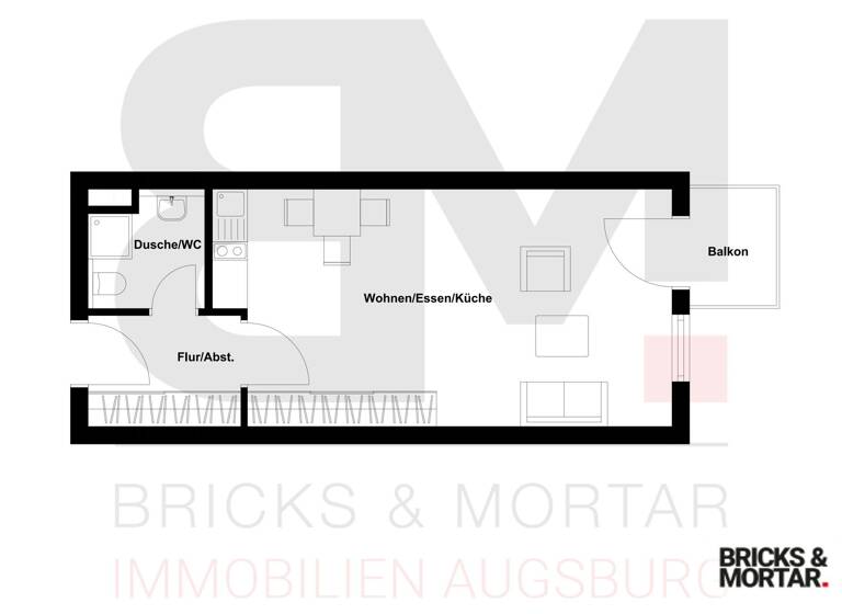 Wohnung zum Kauf 130.000 € 1 Zimmer 38 m²<br/>Wohnfläche Klosterlechfeld 86836