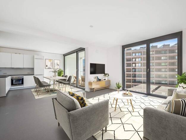 Wohnung zur Miete - Erstbezug 2.090 € 3 Zimmer 86,8 m² 5. Geschoss George-Stephenson-Straße 10 Moabit Berlin 10557