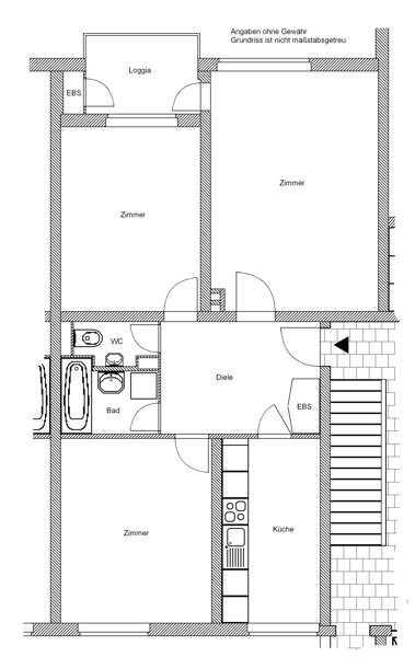 Wohnung zur Miete 1.007 € 3 Zimmer 70,3 m²<br/>Wohnfläche 1.<br/>Geschoss 15.02.2025<br/>Verfügbarkeit Leo-Gans-Str. 38 Fechenheim Frankfurt am Main 60386