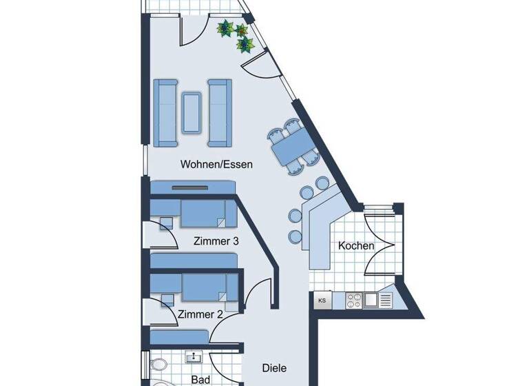 Wohnung zum Kauf 553.000 € 3 Zimmer 117 m² Lichtental Baden-Baden / Lichtental 76534