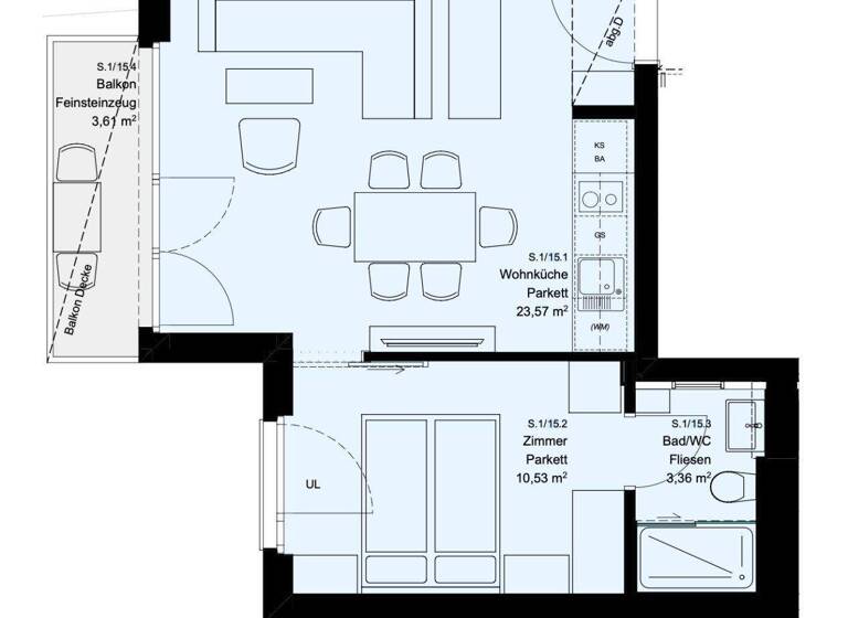 Wohnung zum Kauf - Erstbezug 239.900 € 2 Zimmer 37,5 m² 4. Geschoss Leebgasse Wien 1100