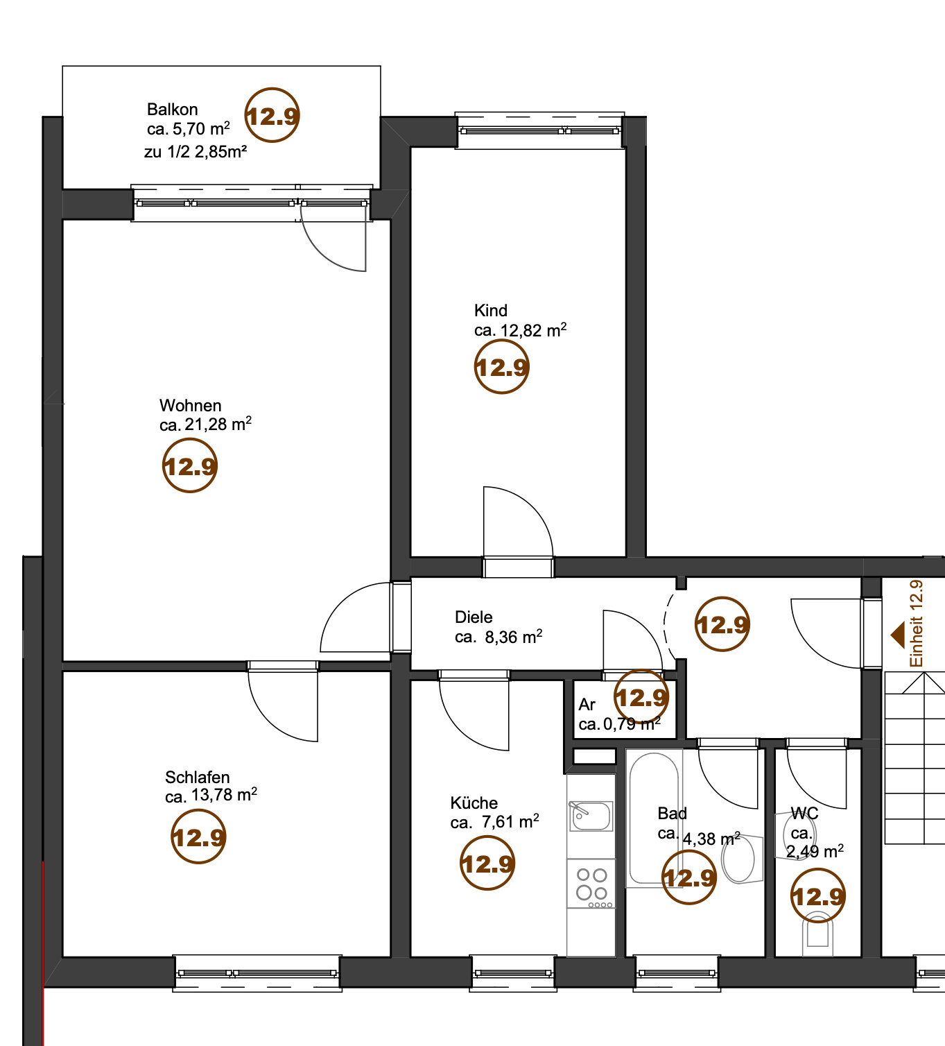 Immobilie zum Kauf provisionsfrei als Kapitalanlage geeignet 129.000 € 3 Zimmer 74,4 m²<br/>Fläche Creußen Creußen 95473