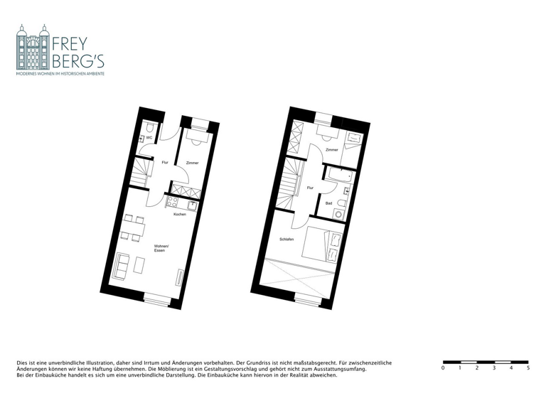 Maisonette zur Miete - Erstbezug 910 € 3 Zimmer 72,9 m² EG frei ab sofort Glauchaer Straße 50c Innenstadt Halle ( Saale) 06110
