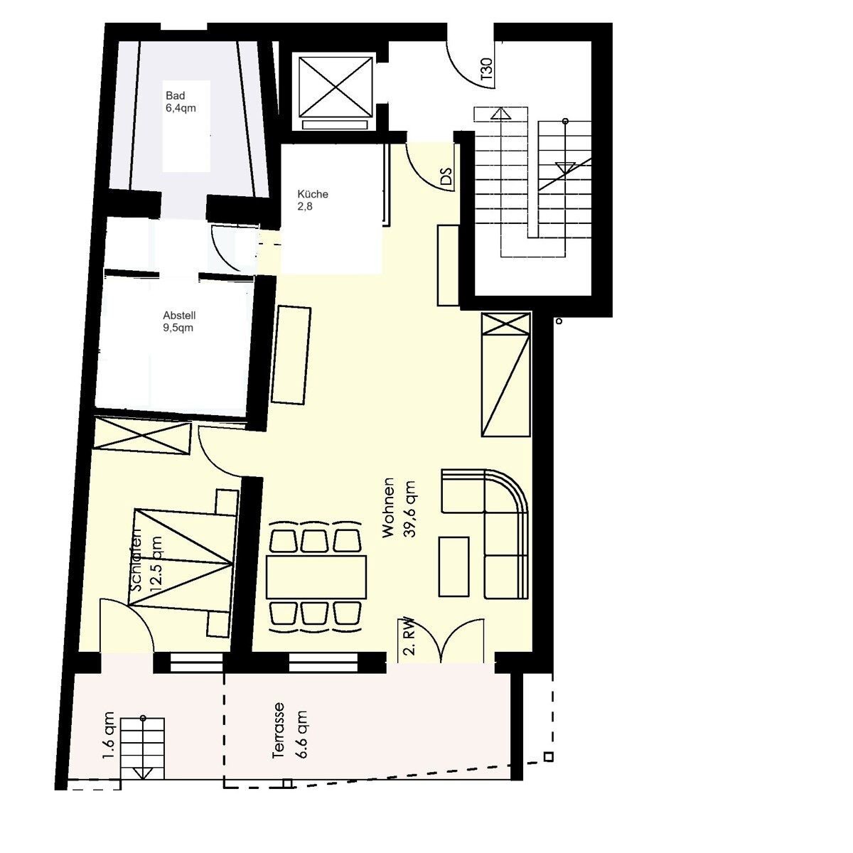 Wohnung zur Miete 1.250 € 2,5 Zimmer 79,5 m²<br/>Wohnfläche EG<br/>Geschoss ab sofort<br/>Verfügbarkeit Gronau Bergisch Gladbach 51469