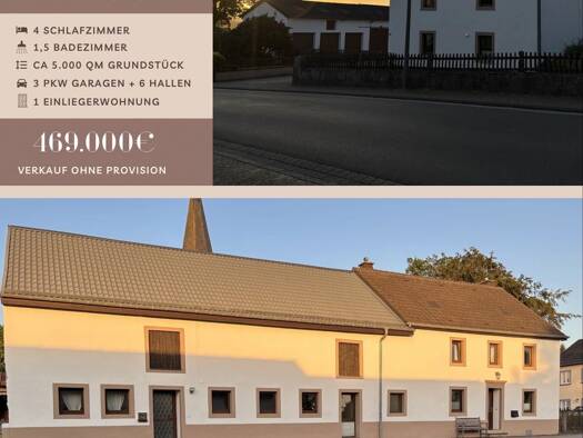 Haus zum Kauf provisionsfrei 469.000 € 5 Zimmer 300 m² 5.000 m² Grundstück St. Albinus-Straße 22 Elcherath Winterspelt 54616