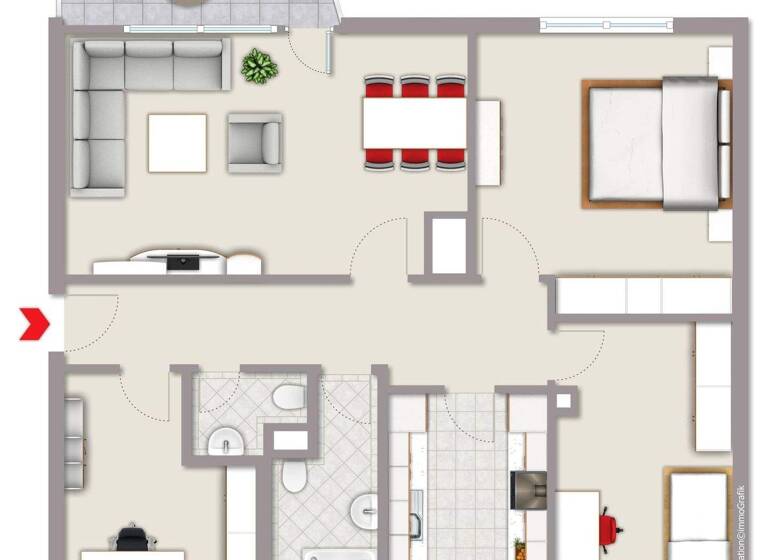 Wohnung zum Kauf 299.000 € 4 Zimmer 86,1 m² Großkrotzenburg 63538