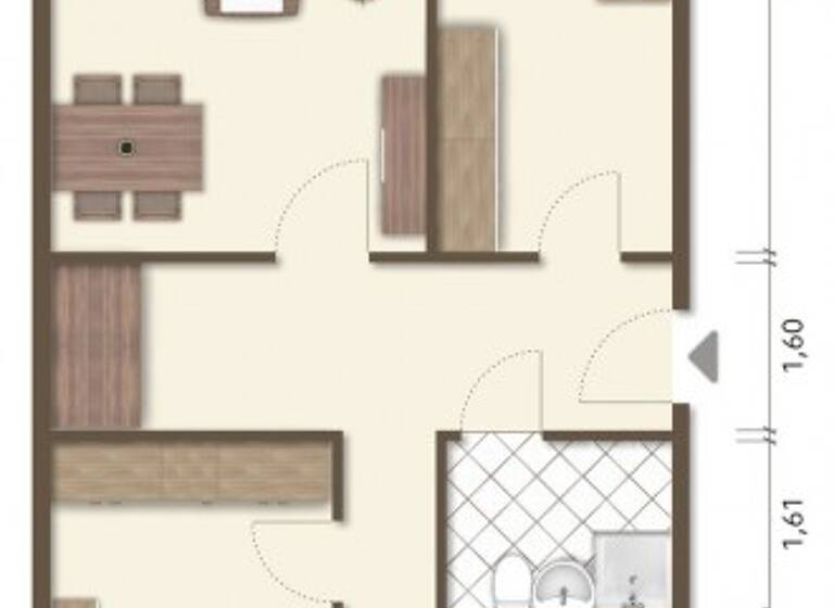 Wohnung zur Miete 428 € 3 Zimmer 70 m² EG Otto-Lummer-Straße 32 Bieblach-Ost Gera 07552