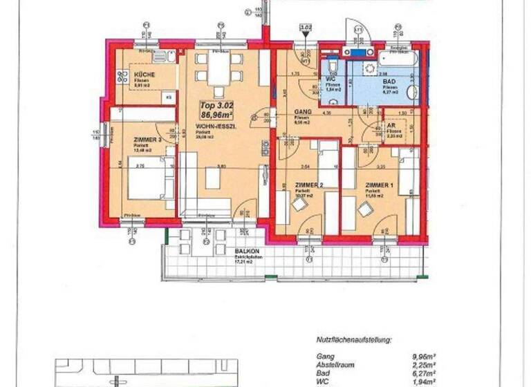 Wohnung zur Miete 1.102 € 4 Zimmer 87 m² frei ab 31.03.2026 Traismauer 3133