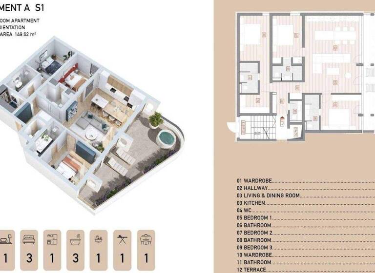 Wohnung zum Kauf 1.480.000 € 4 Zimmer 118 m² 1. Geschoss Opatija 0
