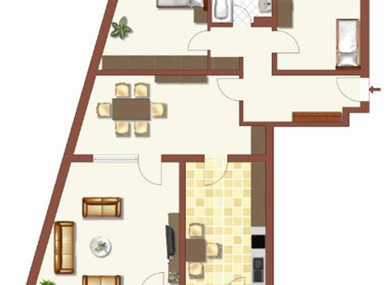 Wohnung zur Miete 894 € 3 Zimmer 103,5 m² 2. Geschoss frei ab 11.04.2026 Meller Str. 215 Schinkel Osnabrück 49084