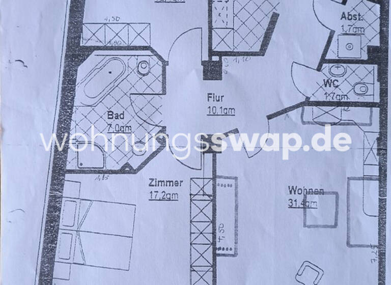 Studio zur Miete Tauschwohnung 1.800 € 3 Zimmer 94 m² 2. Geschoss Uhlenhorst Hamburg 22085