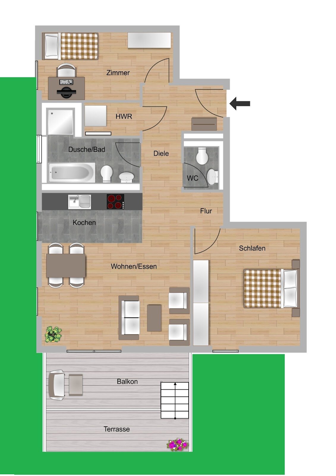 Wohnung zur Miete 1.448 € 3 Zimmer 87,8 m²<br/>Wohnfläche Lange Seegewann 9 Delkenheim - Süd Wiesbaden 65205