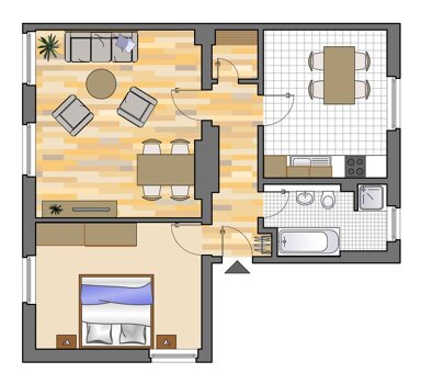 Wohnung zur Miete 489 € 2 Zimmer 63,5 m² 2. Geschoss frei ab 03.01.2025 Maybachstraße 42 Hillerheide Recklinghausen 45659