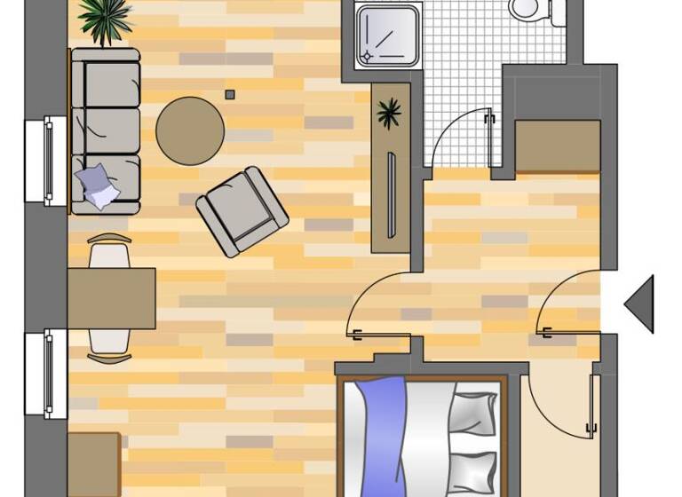 Studio zur Miete 389 € 1 Zimmer 43,2 m² 3. Geschoss frei ab 15.04.2026 Bismarckstraße 13 Alt-Wetter Wetter 58300