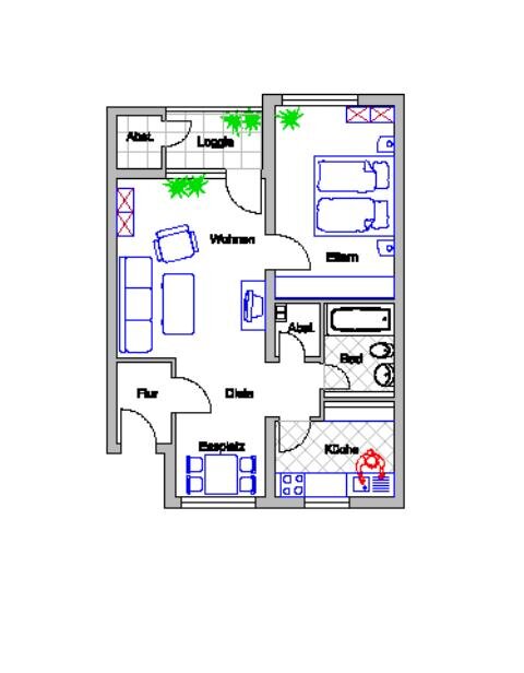 Wohnung zur Miete 609 € 2 Zimmer 55,9 m²<br/>Wohnfläche EG<br/>Geschoss 01.03.2025<br/>Verfügbarkeit Holzweg 61 Baumberg - Mitte Monheim 40789