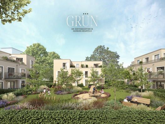 Wohnung zum Kauf - Neubau provisionsfrei 589.000 € 3 Zimmer 80,9 m² EG Bramfelder Chaussee 463-469 Bramfeld Hamburg 22175