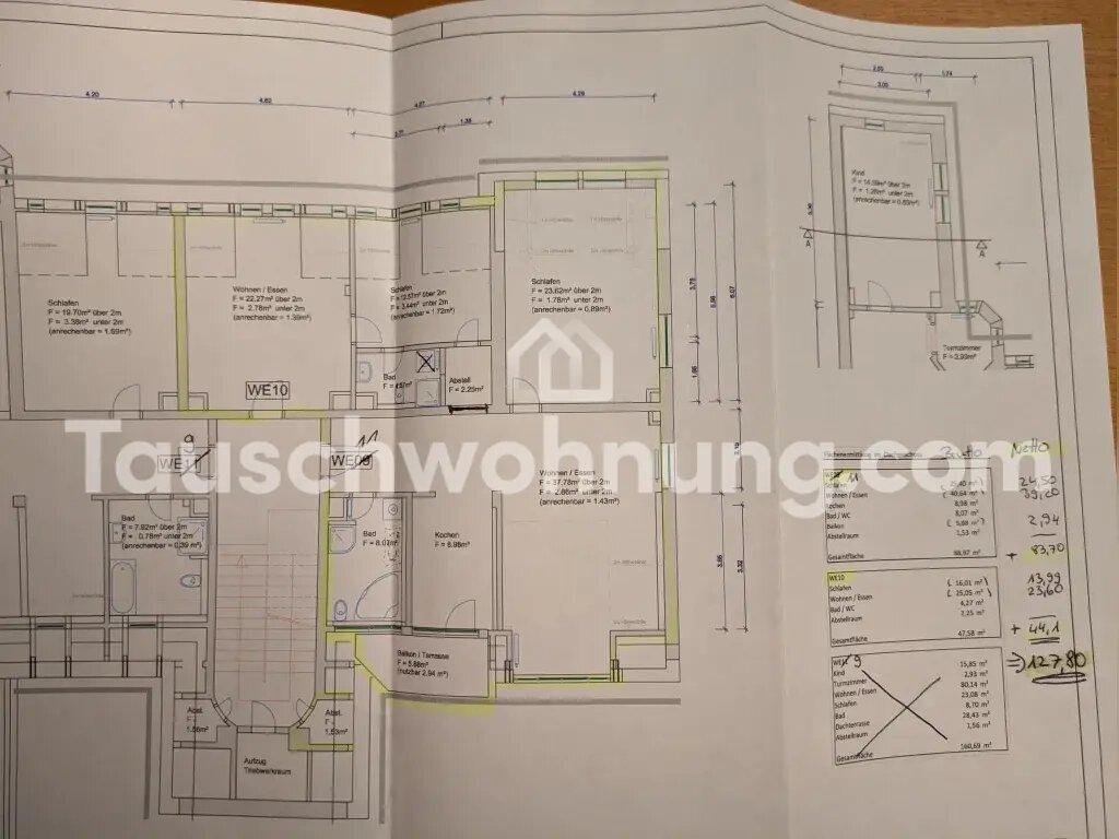 Wohnung zur Miete Tauschwohnung 1.210 € 4 Zimmer 128 m²<br/>Wohnfläche 4.<br/>Geschoss Plagwitz Leipzig 04229