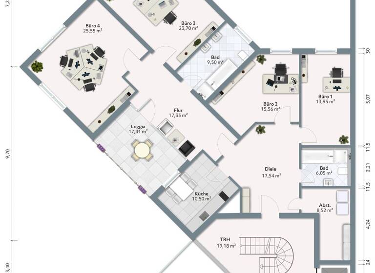 Büro-/Praxisfläche zur Miete 7,97 € 4 Zimmer 156,9 m²<br/>Bürofläche Singen Singen 78224