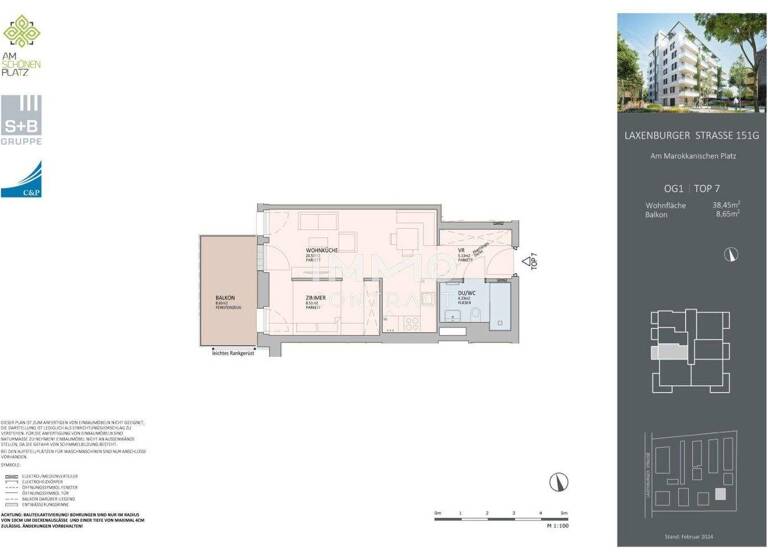 Wohnung zum Kauf - Erstbezug provisionsfrei 342.000 € 2 Zimmer 38,5 m² Wien,Favoriten 1100