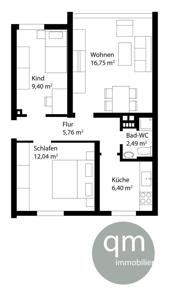 Wohnung zum Kauf 143.000 € 3 Zimmer 53 m²<br/>Wohnfläche 2.<br/>Geschoss 01.01.2025<br/>Verfügbarkeit Stadtmitte Neu-Ulm 89231