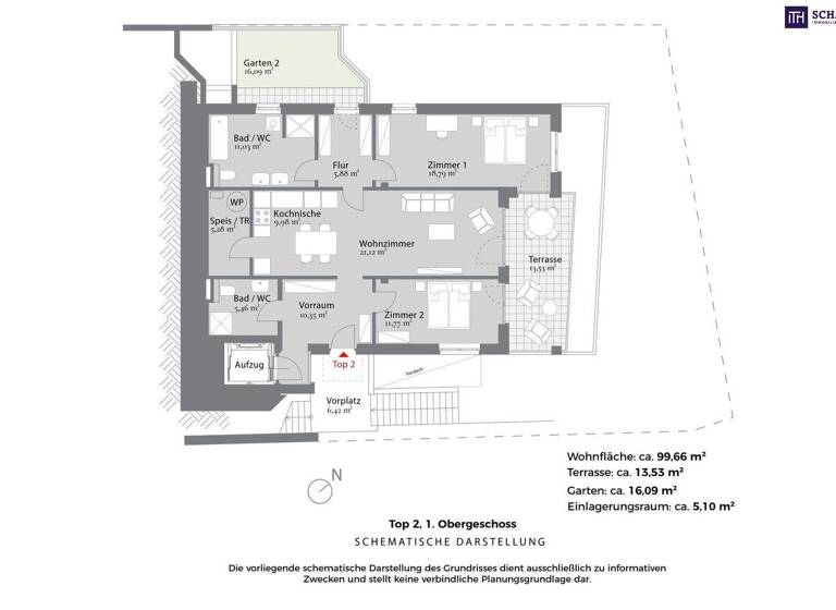 Wohnung zum Kauf 598.000 € 3 Zimmer 99,7 m² 1. Geschoss Wiener Straße Klosterneuburg 3400