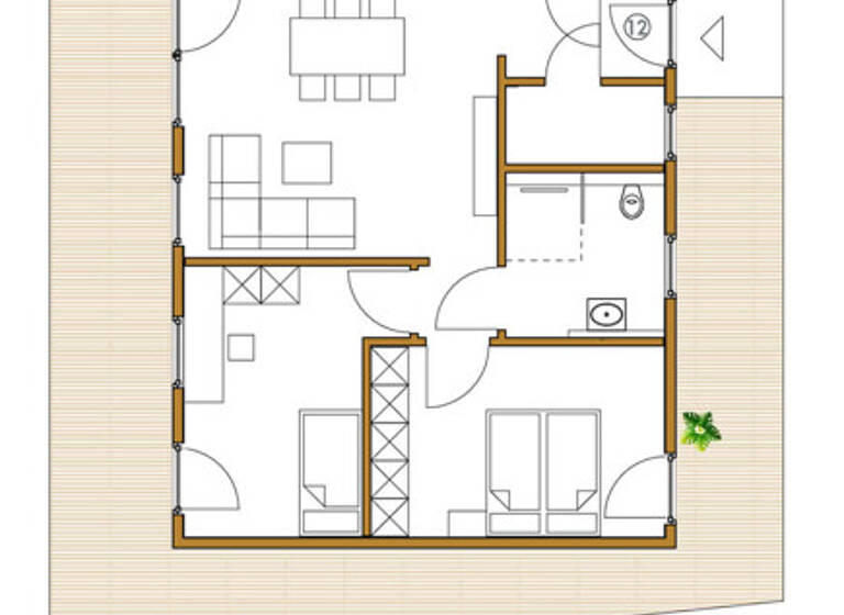 Penthouse zum Kauf 412.800 € 3 Zimmer 82,6 m² EG Sulzfeld 75056
