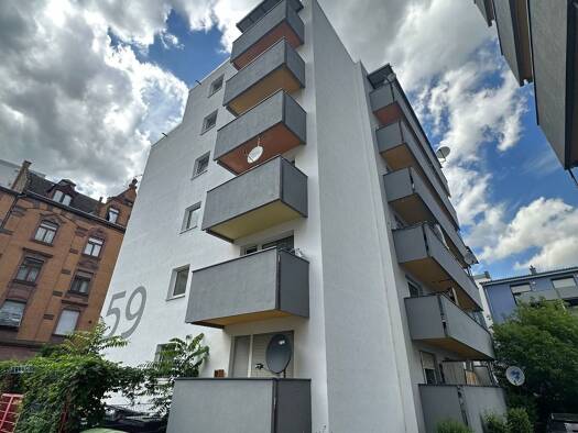 Wohnung zur Miete 773 € 2 Zimmer 51,5 m² 5. Geschoss frei ab 01.10.2025 Karlstraße 57+59 Offenbach am Main Offenbach 63065