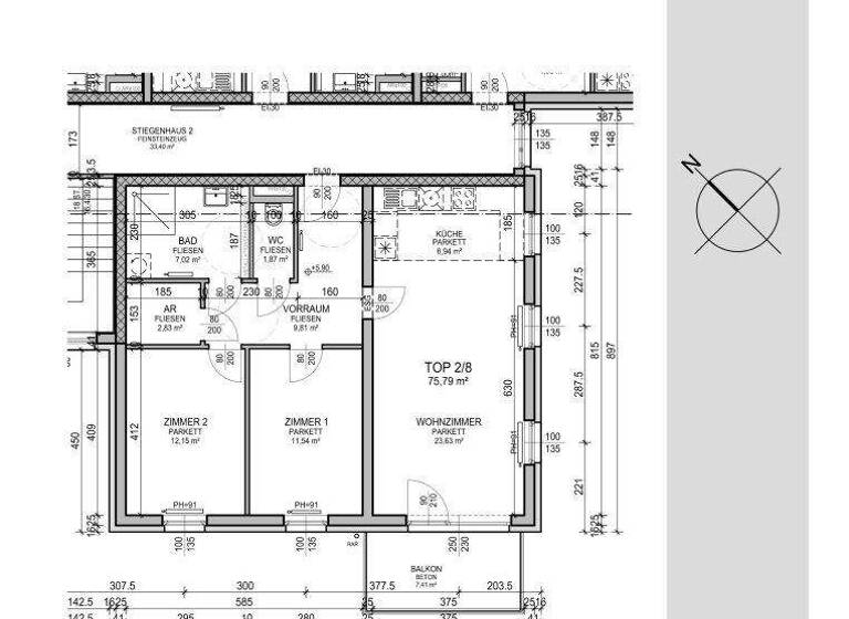 Wohnung zur Miete 809 € 3 Zimmer 75,8 m² Donaugasse Mautern an der Donau 3512