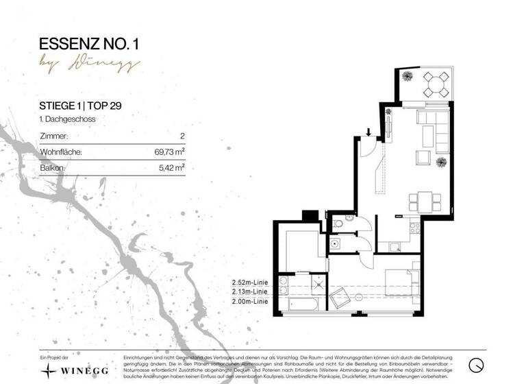 Wohnung zum Kauf - Erstbezug 890.000 € 2 Zimmer 69,7 m² 4. Geschoss Kettenbrückengasse 1 Wien 1050
