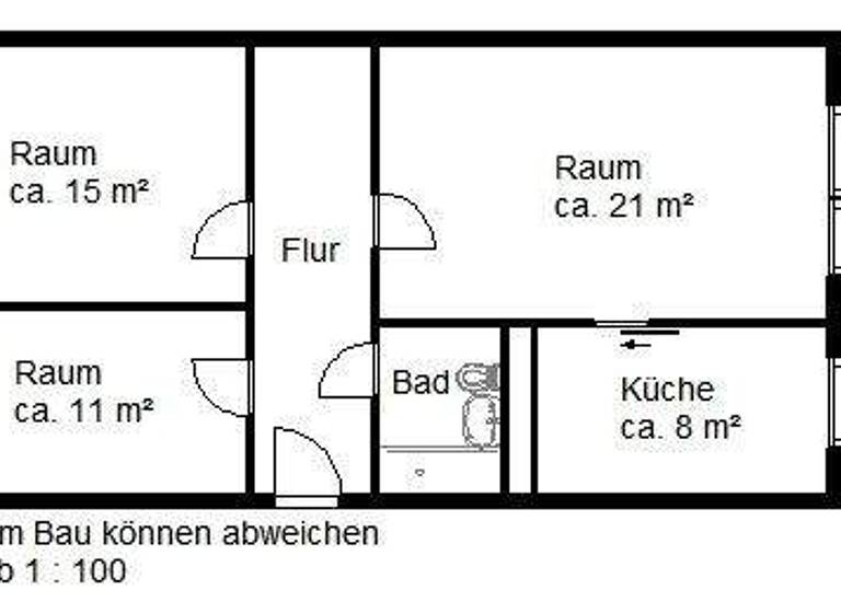 Wohnung zur Miete 344 € 3 Zimmer 68,6 m² 5. Geschoss Weidenkätzchenweg 6 Heide Nord Halle (Saale) 06120