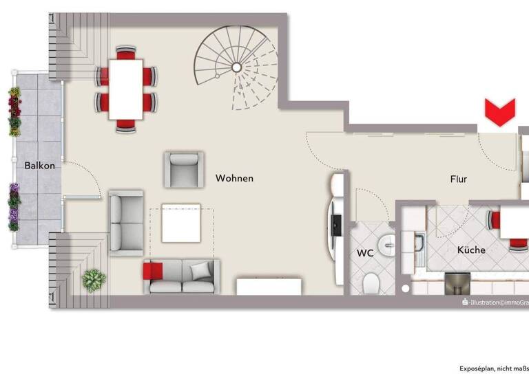 Maisonette zum Kauf 235.000 € 2 Zimmer 72,4 m² 3. Geschoss Innenstadt Gütersloh 33330