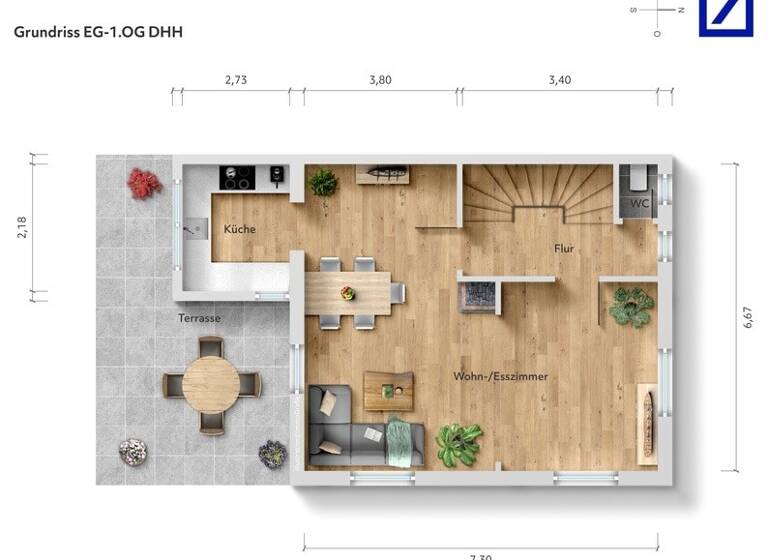 Doppelhaushälfte zum Kauf 358.880 € 4,5 Zimmer 132,9 m² 424 m² Grundstück Schwäbisch Gmünd 73525
