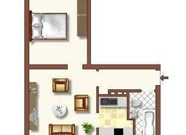 Wohnung zur Miete 419 € 2 Zimmer 41,1 m² 1. Geschoss Meister-Arenz-Straße 30 Huckingen Duisburg 47259