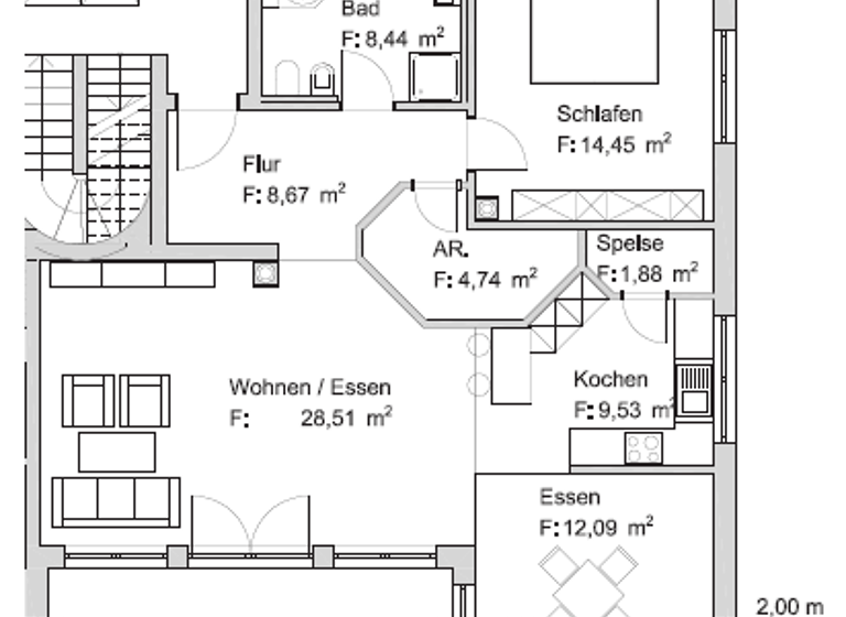 Wohnung zur Miete 1.180 € 2 Zimmer 95 m² 1. Geschoss Rathsberg Marloffstein 91080