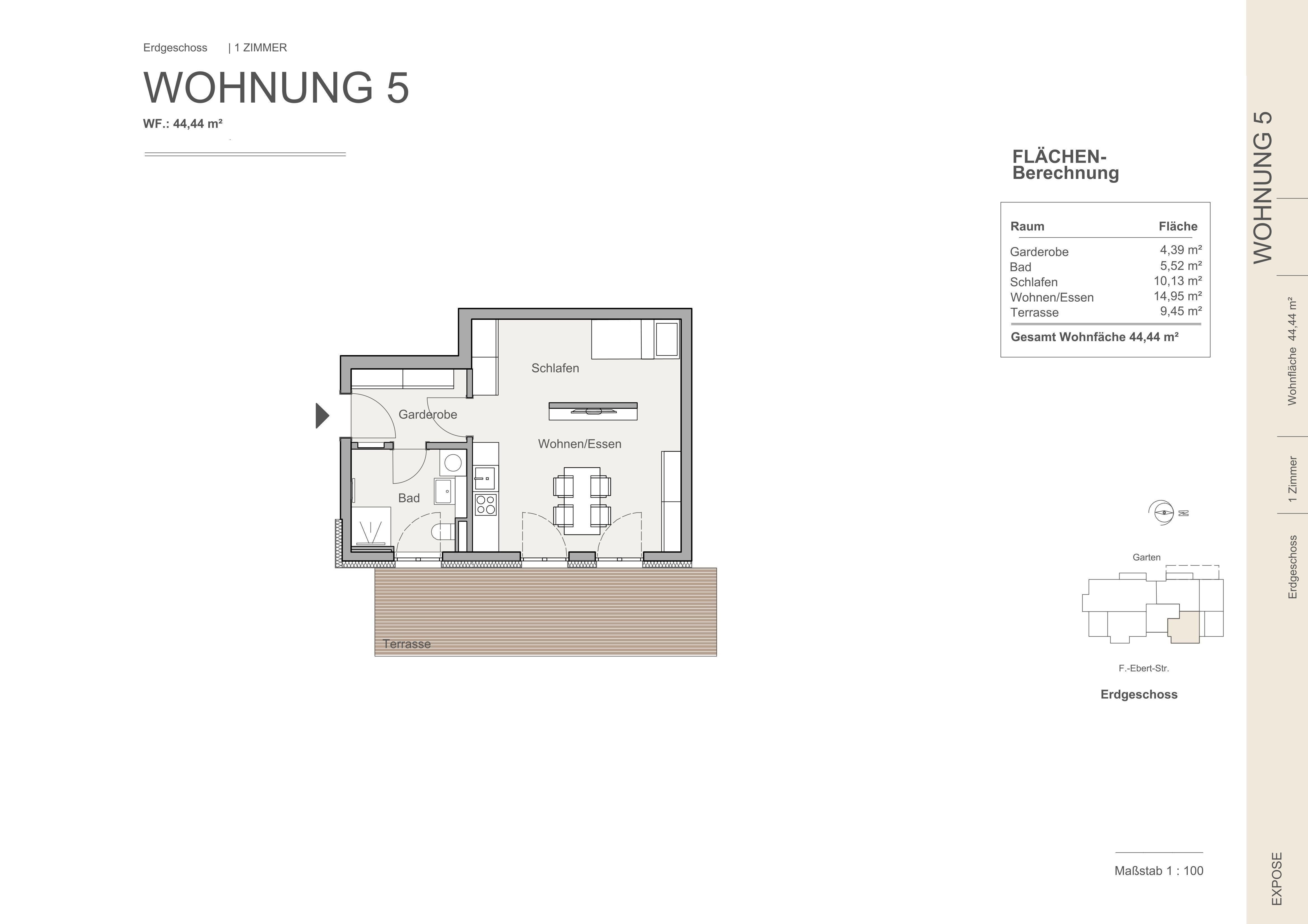 Wohnung zum Kauf provisionsfrei als Kapitalanlage geeignet 193.120 € 1 Zimmer 45,4 m²<br/>Wohnfläche Friedrich Ebert Straße 9 Nordvorstadt Weimar 99423