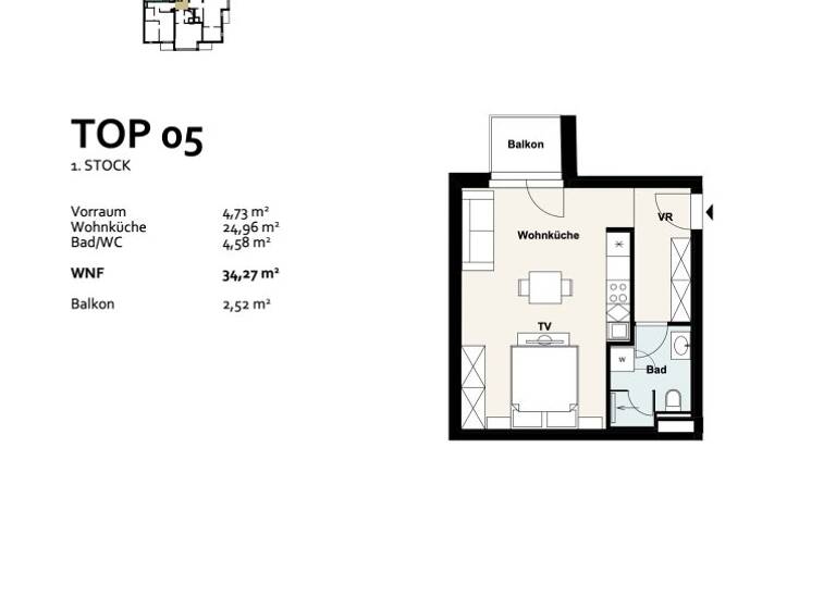 Studio zum Kauf - Erstbezug 217.197 € 1 Zimmer 34,3 m² 1. Geschoss Baumergasse 2a Wien 1210