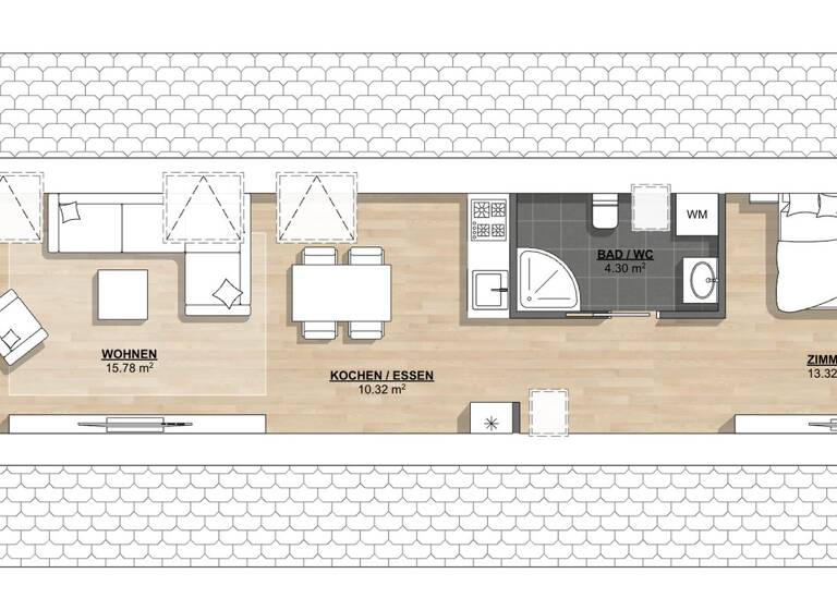 Studio zur Miete 569 € 1 Zimmer 43,8 m²<br/>Wohnfläche 2.<br/>Geschoss 01.08.2025<br/>Verfügbarkeit Bad Buchau Bad Buchau 88422
