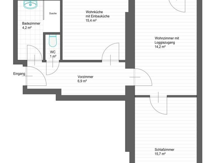 Wohnung zum Kauf 215.000 € 2 Zimmer 57,4 m² Waldegg Linz 4020
