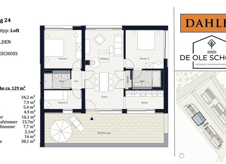 Penthouse zum Kauf 621.556 € 4 Zimmer 129 m² Hohwacht 24321