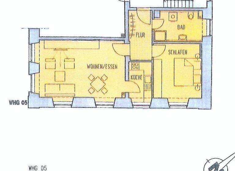 Wohnung zur Miete 530 € 2 Zimmer 59,4 m² 1. Geschoss frei ab sofort Ellwangen 73479