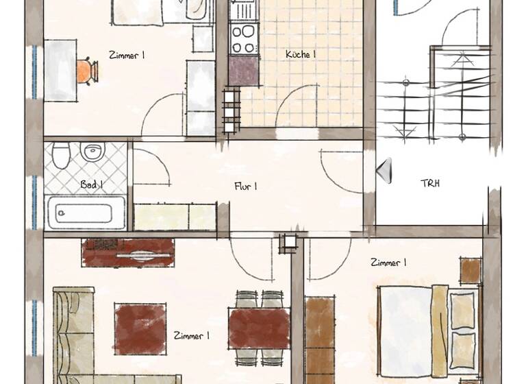 Wohnung zur Miete 789 € 2,5 Zimmer 58,5 m² EG Kronshagen 24119
