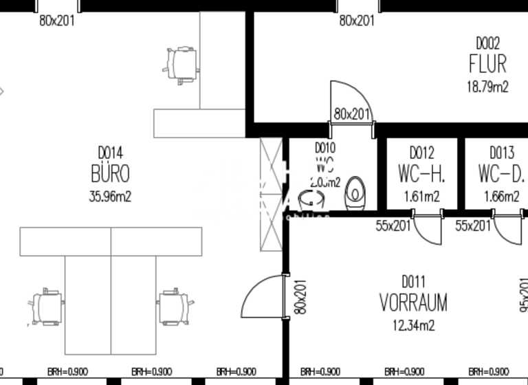 Bürofläche zur Miete 53 m² Bürofläche teilbar ab 53 m² Quadrath-Ichendorf Bergheim 50127