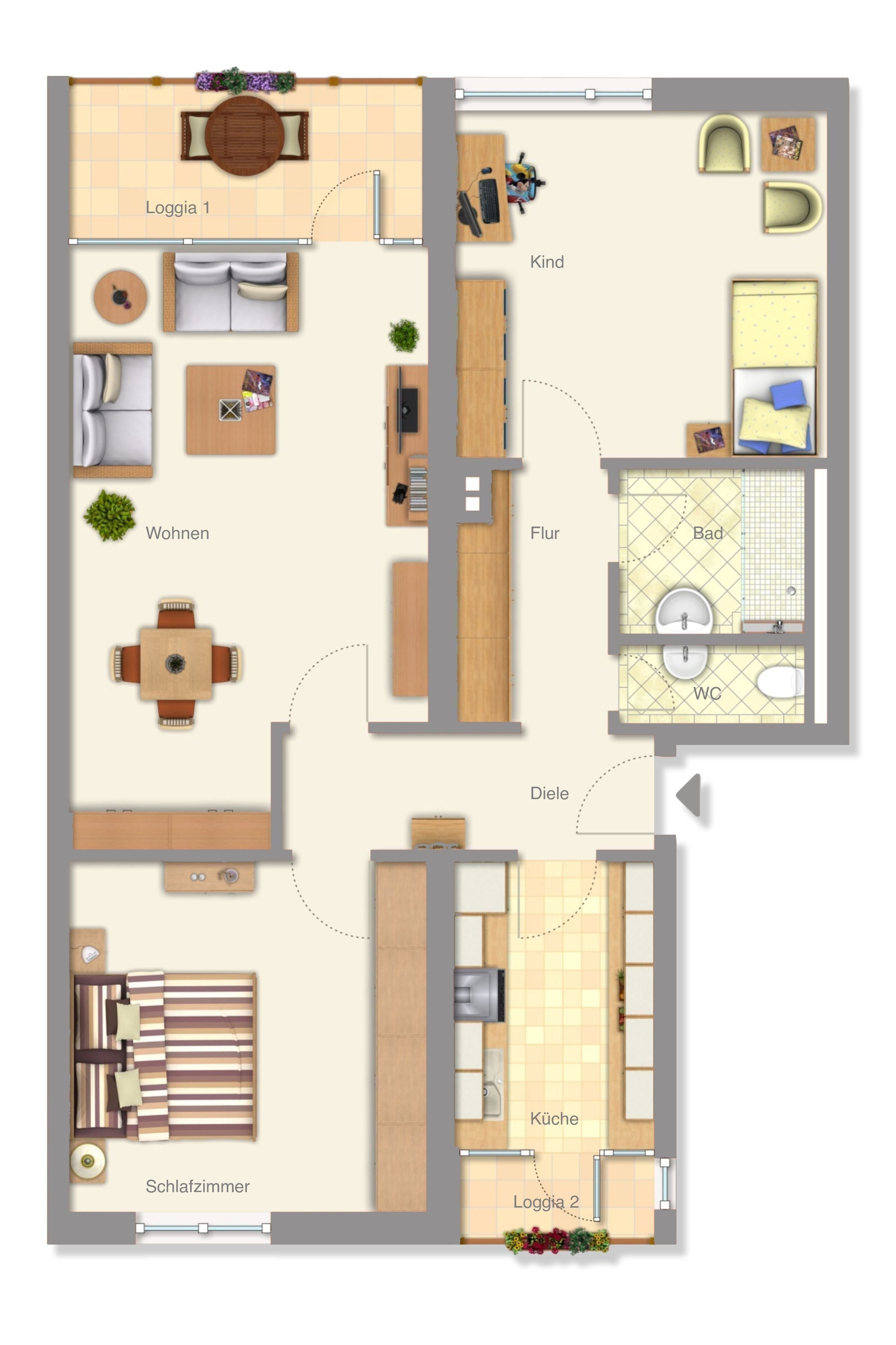 Wohnung zum Kauf 195.000 € 3 Zimmer 83 m²<br/>Wohnfläche 4. UG<br/>Geschoss ab sofort<br/>Verfügbarkeit Garath Düsseldorf 40595