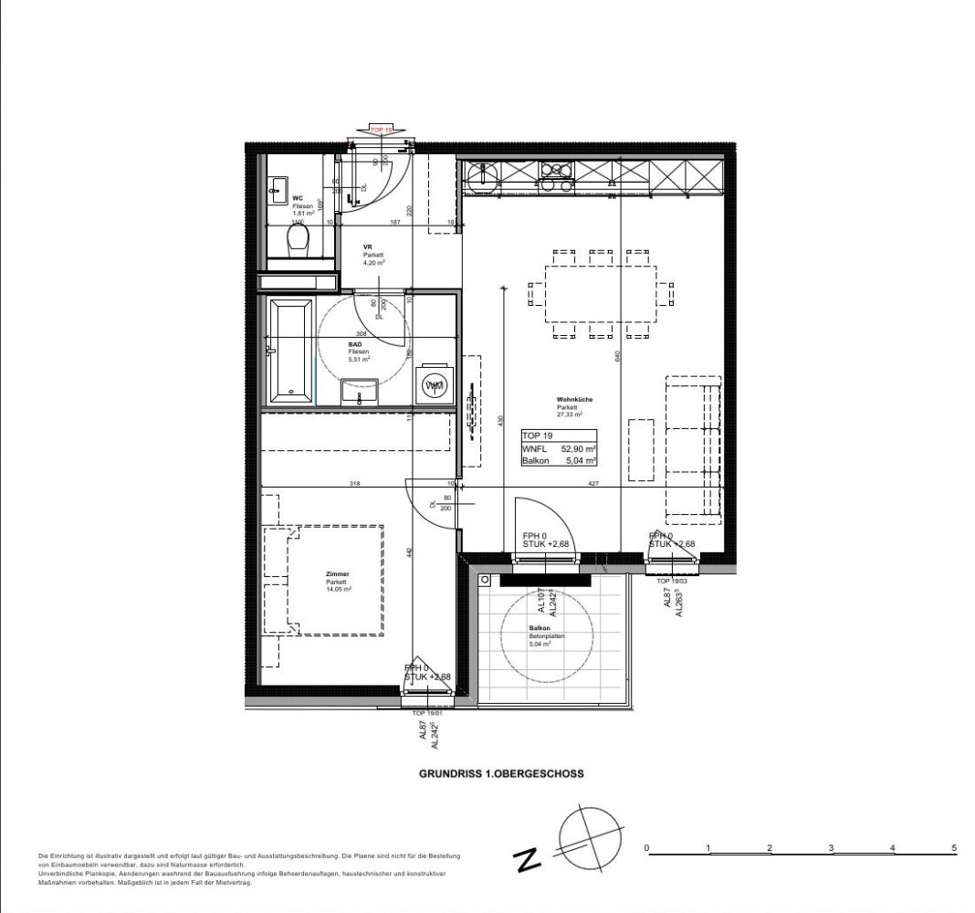 Wohnung zur Miete 688 € 2 Zimmer 52,9 m²<br/>Wohnfläche 1.<br/>Geschoss Wien 1230