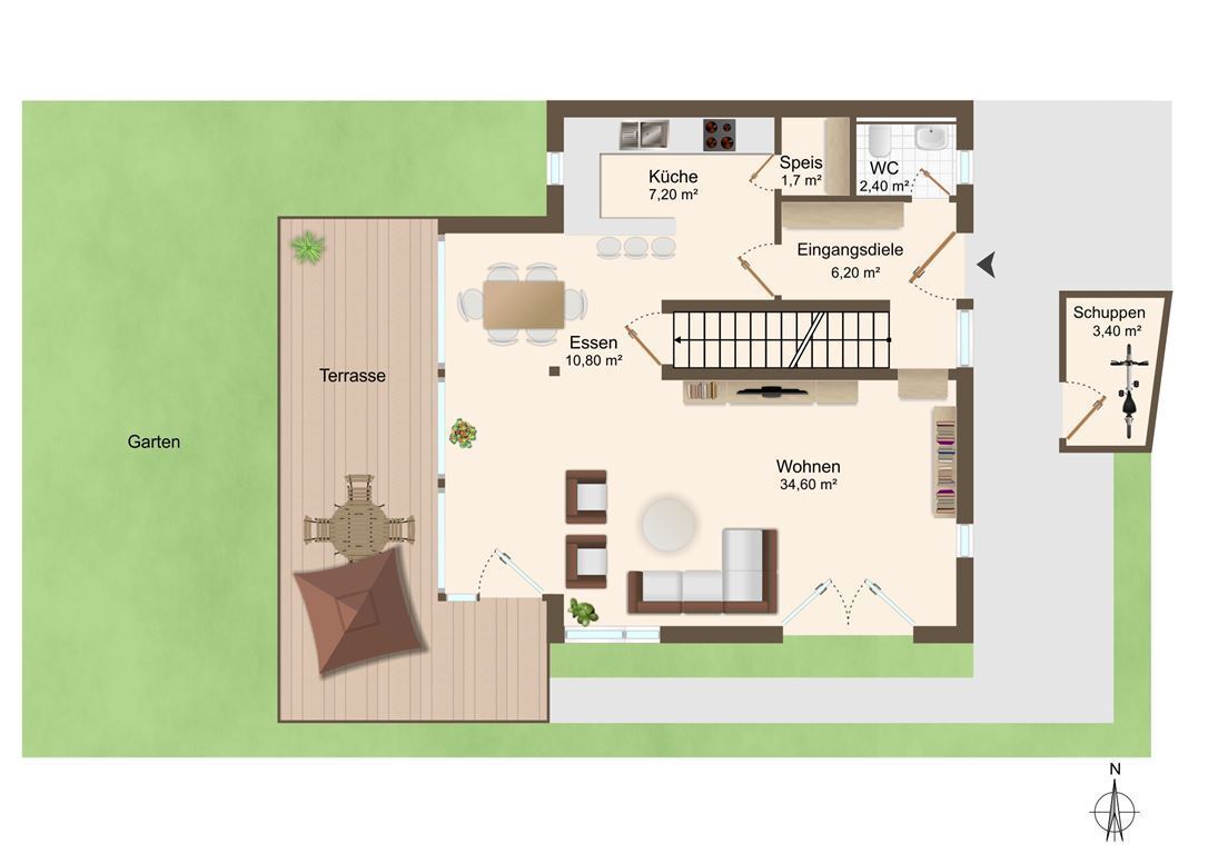 Doppelhaushälfte zum Kauf 1.190.000 € 6 Zimmer 155 m²<br/>Wohnfläche 285 m²<br/>Grundstück ab sofort<br/>Verfügbarkeit Neuried Neuried , Kr München 82061