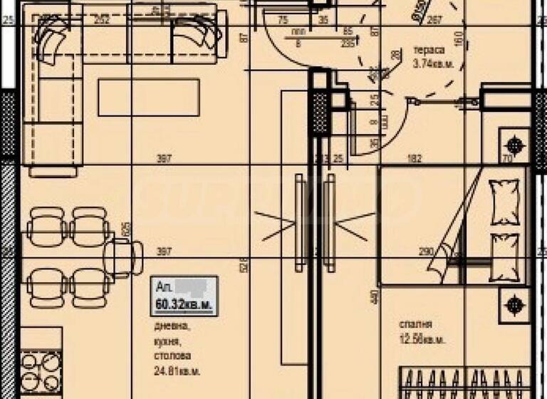 Studio zum Kauf 87.896 € 2 Zimmer 89,6 m² Plovdiv