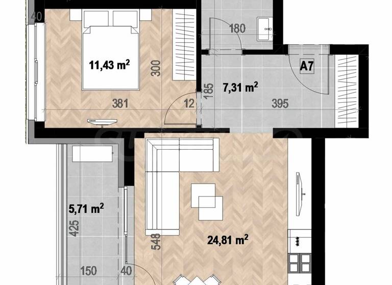 Studio zum Kauf 195.000 € 2 Zimmer 75 m² Sofia