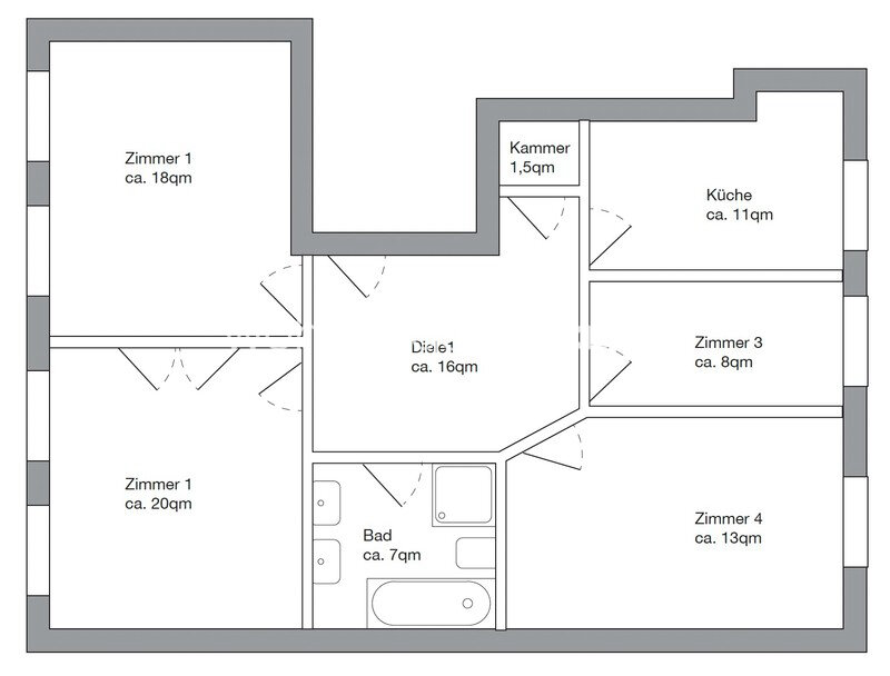 Studio zur Miete 1.475 € 4 Zimmer 100 m²<br/>Wohnfläche 3.<br/>Geschoss St.Pauli 20359